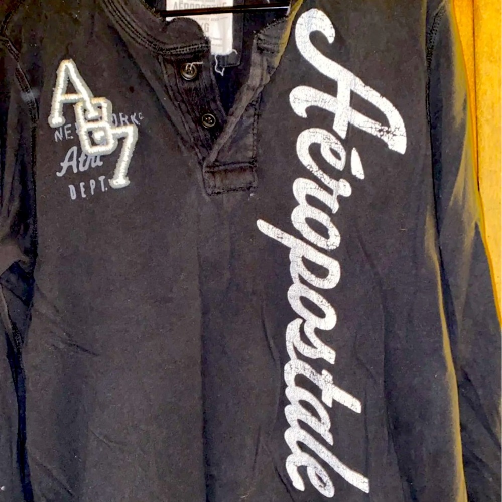 Aeropostale mens long sleeve graphic tee